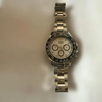 TECHNOS 실버 크로노그래프 시계