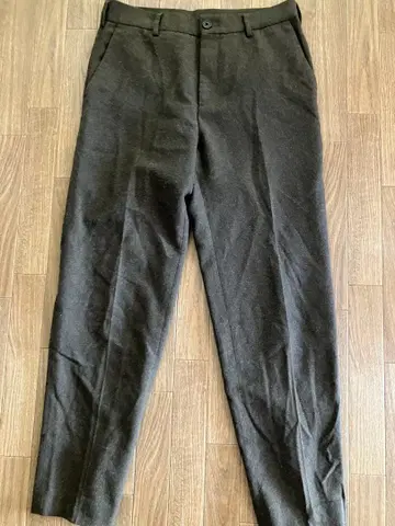 유니클로 jwanderson 다크 브라운 슬랙스 울 혼방