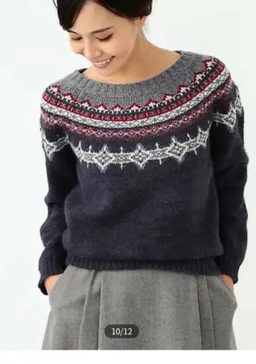휴먼 우먼 알파카 페어아일 스웨터 M
