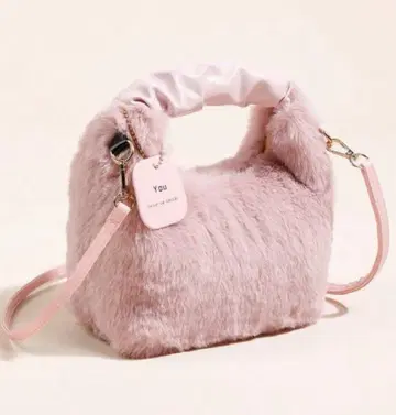 마지막 1점 ZARA 장르 해외 브랜드 핑크 퍼 2way 숄더백