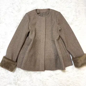 RUIRUEBOUTIQUE 루일 에 부티크 페플럼 숏코트 모카