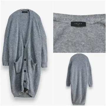 [ SACRA ] 사쿠라 복슬복슬 알파카 혼방 코쿤 롱 가디건