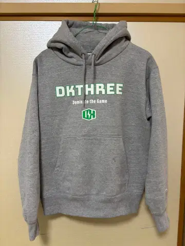 DKTHREE 후드 부착 후드티 그레이