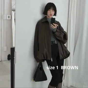 CLANE FAKE LEATHER BALLOON JACKET