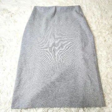 [ 새상품급 ] 23구 캐시미어 혼방 그레이 스커트 빅 허리밴딩 48