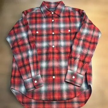 미사용 PENDLETON 펜들턴 섀도우 플란넬 셔츠 빨간색