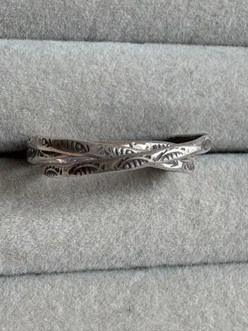 카렌 실버 물고기 무늬 3연 반지