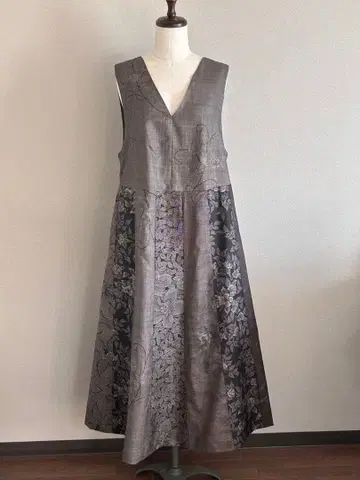 기모노 리메이크 9말 7말 오시마 명주 패치 오버롤 스커트