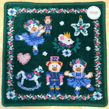 새상품 FEILER 리베 & 릴리아 너트 크래커 크리스마스 손수건