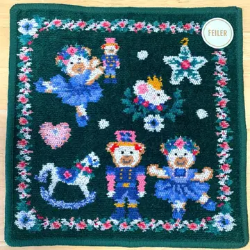 새상품 FEILER 리베 & 릴리아 너트 크래커 크리스마스 손수건