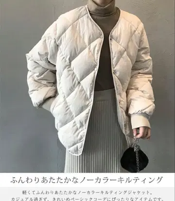 BAMULAN 화이트 퀼팅 자켓 L 사이즈