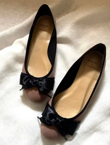 오디트 에 오딜 라운드토 플랫슈즈 베이지 24.5cm