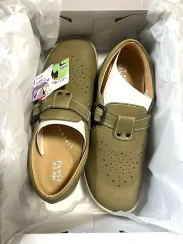 팬지 슬립온 23.0 카키 4E 펌프스 Pansy