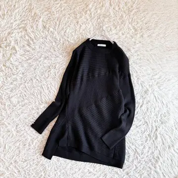 현행 택 모라비토 프리미어 볼 체인 이형 니트 튜닉 블랙 38