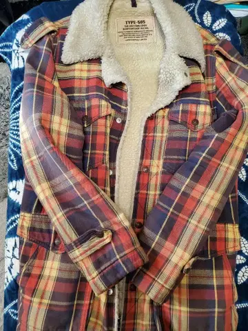 EDWIN TYPE-505 체크 무늬 자켓 L