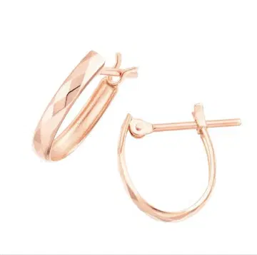 쥬얼리 츠츠미 K10 핑크 골드 후프 귀걸이