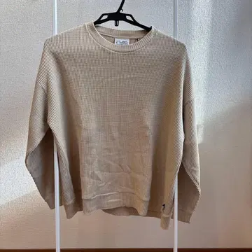 짐 마스터 베이지 와플 편직 긴팔 니트