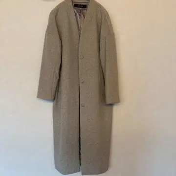 저널 스탠다드 노카라 코트 베이지 사이즈 S