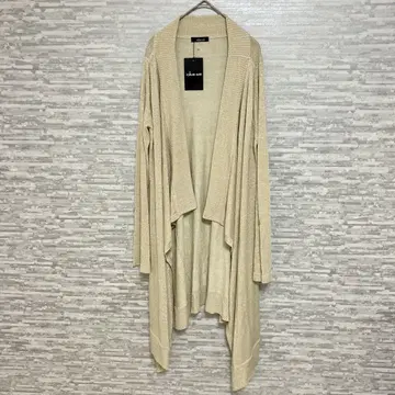 듀에세이 라메 롱 가디건 L 베이지 새상품 택 포함