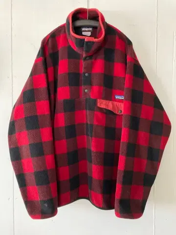 2014 파타고니아 신틸라 스냅T 풀오버 빨검 블록 체크