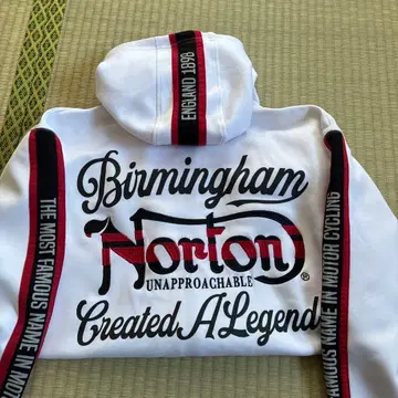 Norton 화이트 풀 지퍼 후드티