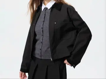 유니클로 집업 숏 자켓