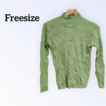 리브 니트 라이트 그린 긴팔 스웨터 여성용 니트 상의 옐로우 그린