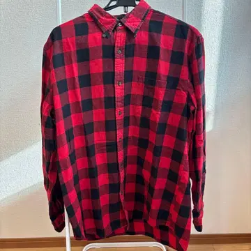 ST JOHN'S BAY 빨검 체크 플란넬 셔츠