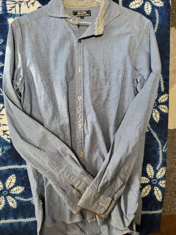 BEAMS 파란색 긴팔 셔츠 M