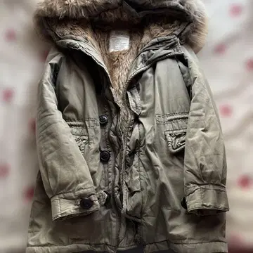 moussy 올리브색 후드 부착 모즈 코트