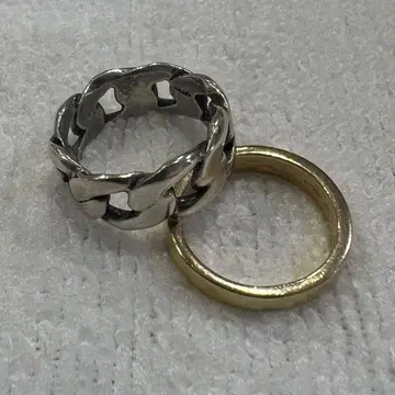 이오세리아니 H.P.France 콤비링 체인링 실버