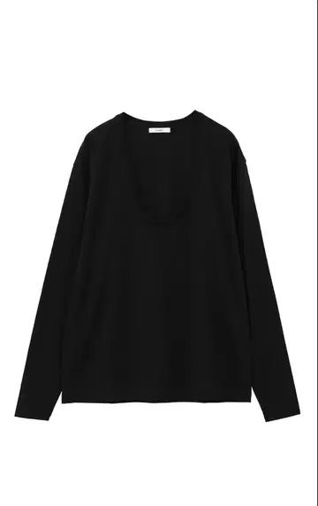 DEEP U NECK TOPS (BLACK)