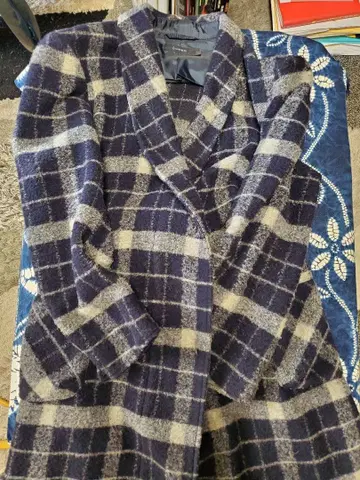 RAGEBLUE 체크 무늬 트렌치코트 L 사이즈