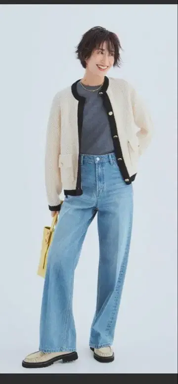 루즈핏 센터 프레스 와이드 배기 팬츠