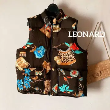 새상품/레오나르*고급 실크 볼륨 다운 베스트*M