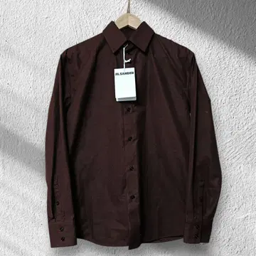 택 포함 미사용 JIL SANDER 질 샌더 긴팔 셔츠 브라운 32