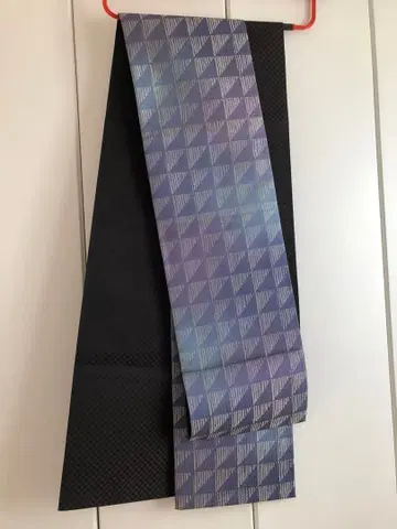 사이토 산사이 전통 리버서블 순수 실크 후쿠로 오비 스코야카 가드 가공