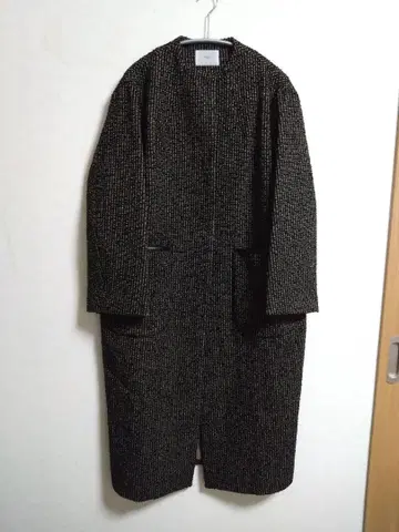 IENA 반지 트위드 보틀넥 코트 이에나