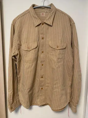 SUGAR CANE 코크 스트라이프 워크 셔츠 XL