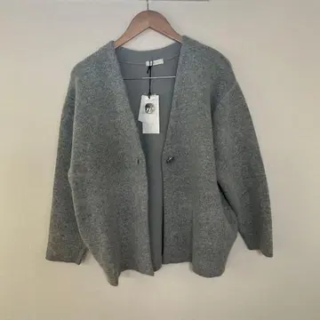 새상품 현행 라운지 드레스 loungedress 접결 니트 코트 그레이