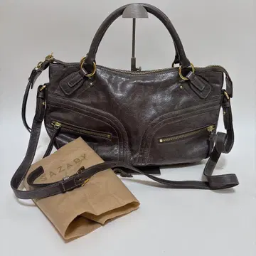 SAZABY 사자비 핸드백 가죽 y2k 브랜드 2way 그레이