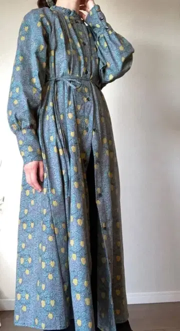 모리스 원단 사용 롱 원피스