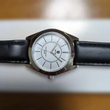 자동 와인딩 시계 쿼츠 화이트 다이얼 가죽