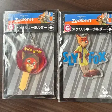 주토피아 해피 복권 G상 아크릴 키링 닉