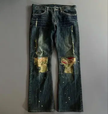 GUMU international 데님 팬츠 데미지 일본풍 패턴 GUMU