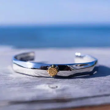 IRIEBEACH 실버 태양 모티브 뱅글 여성용 남성용