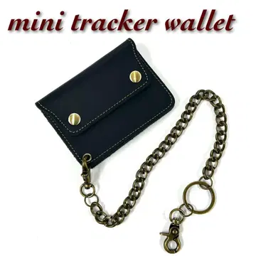 소가죽 하프 사이즈 미니 지갑 숏 트래커 지갑 BK