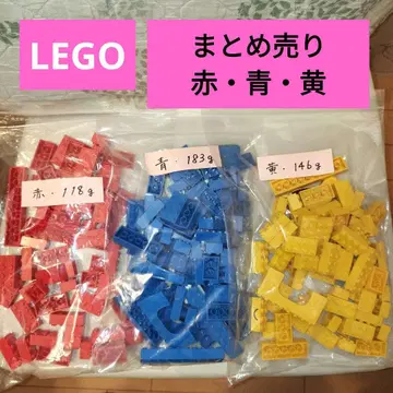[ 중고 ] LEGO 블록 세트 빨간색 파랑 노랑 합계 약 450g