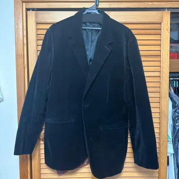 블랙 코듀로이 테일러드 자켓 XL