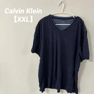새상품급 [ XXL ] Calvin Klein 네이비 T셔츠 루즈핏 심플